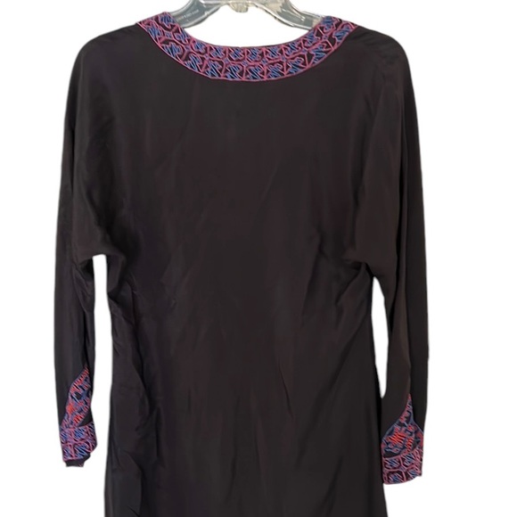 What Goes Around Comes Around Margot Silk Black Embroidered Tunic Dress - XS - Picture 10 of 16